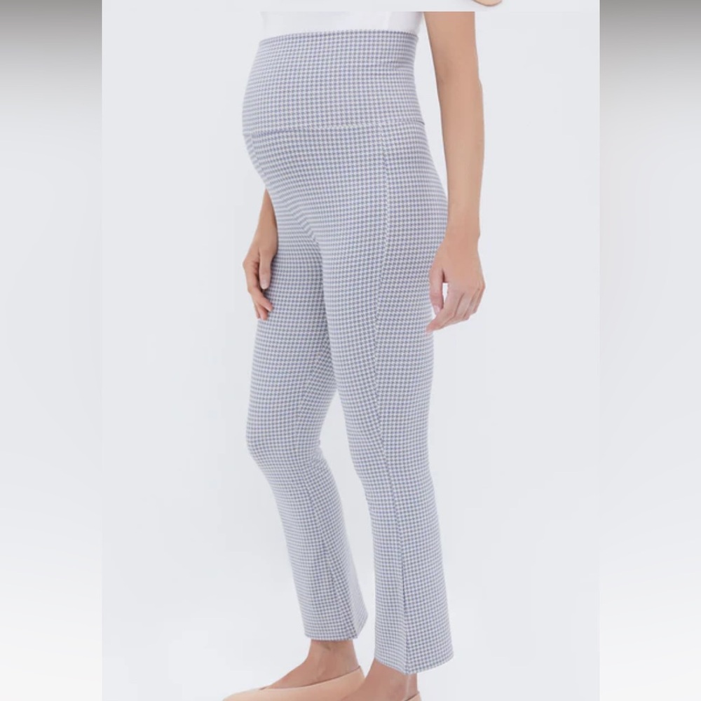 NWT Hatch Maternity Before and After Legging in Blue/White Houndstooth Medium